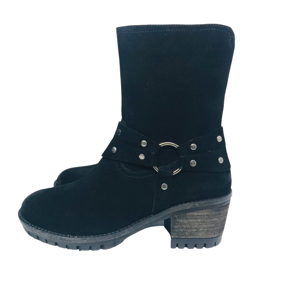 Vintage Foundry Sienna Black Suede Ankle Boots. NIB